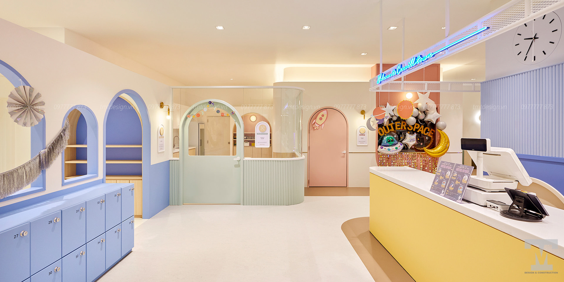 Thiết kế thi công kids cafe Crevill Kids