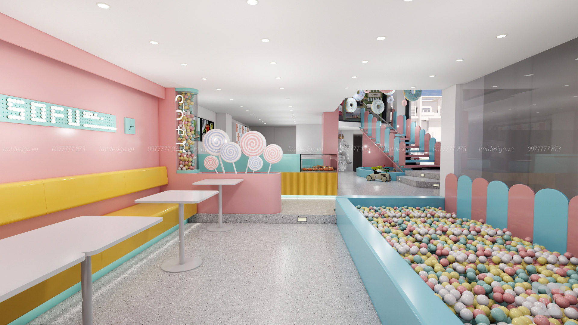 Dự Án Thiết Kế Thi Công Candy Premium Kidsplay Cafe