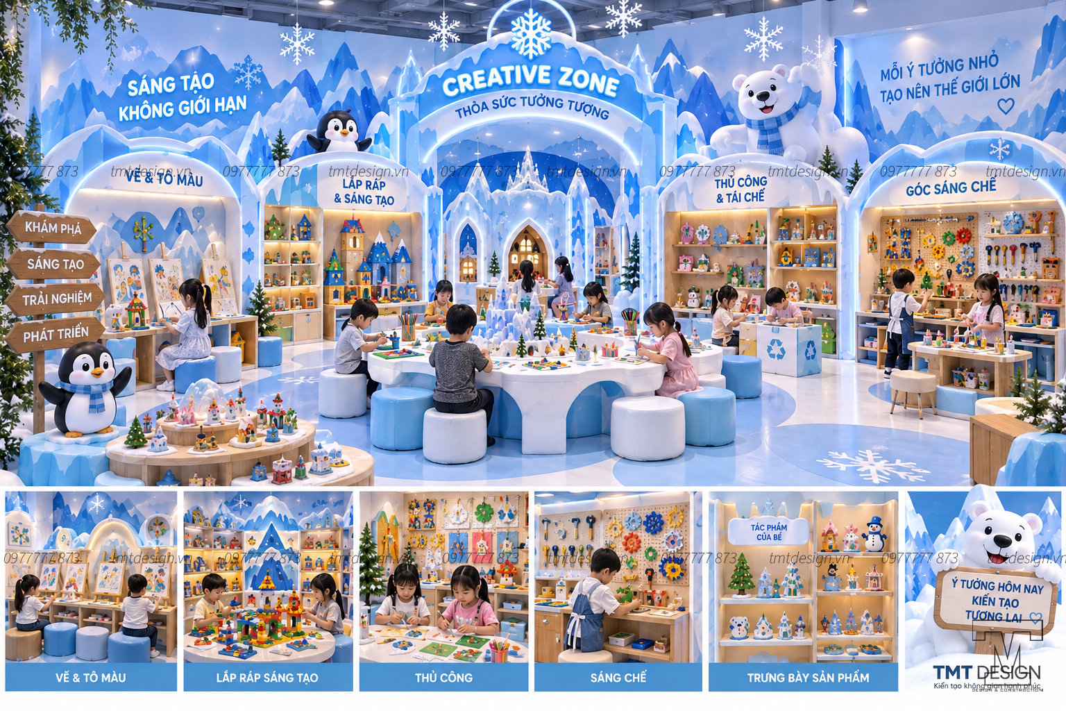 Phối cảnh ý tưởng thiết kế khu vui chơi trẻ em chủ đề Thế Giới Băng Tuyết Snow World 5