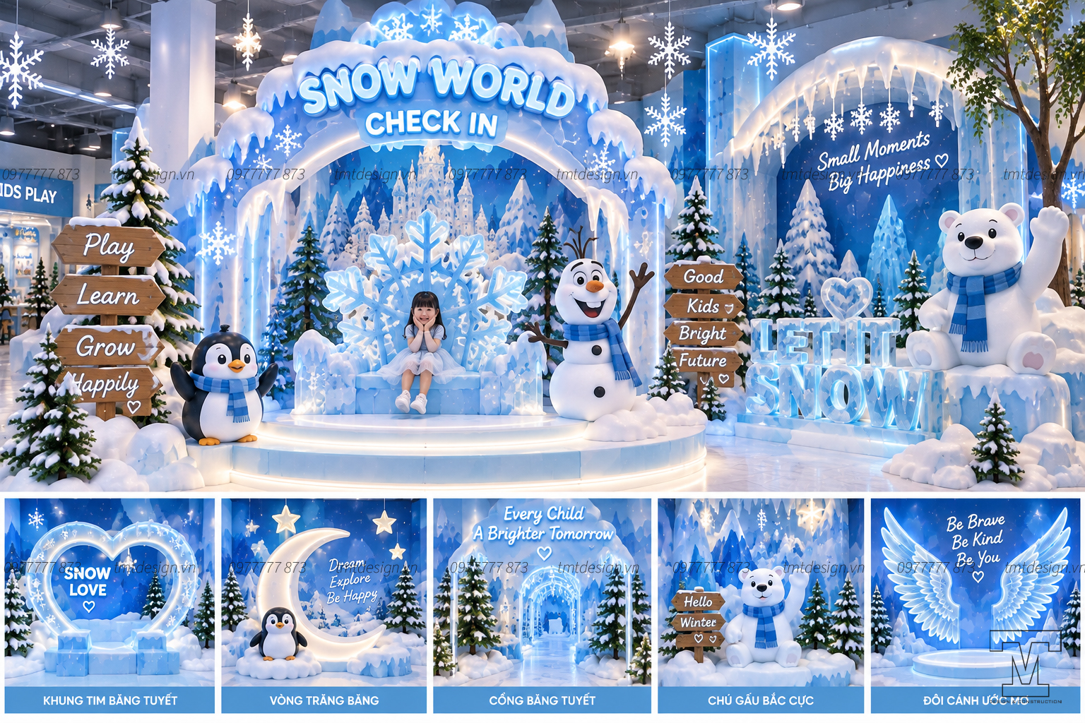 Phối cảnh ý tưởng thiết kế khu vui chơi trẻ em chủ đề Thế Giới Băng Tuyết Snow World 6