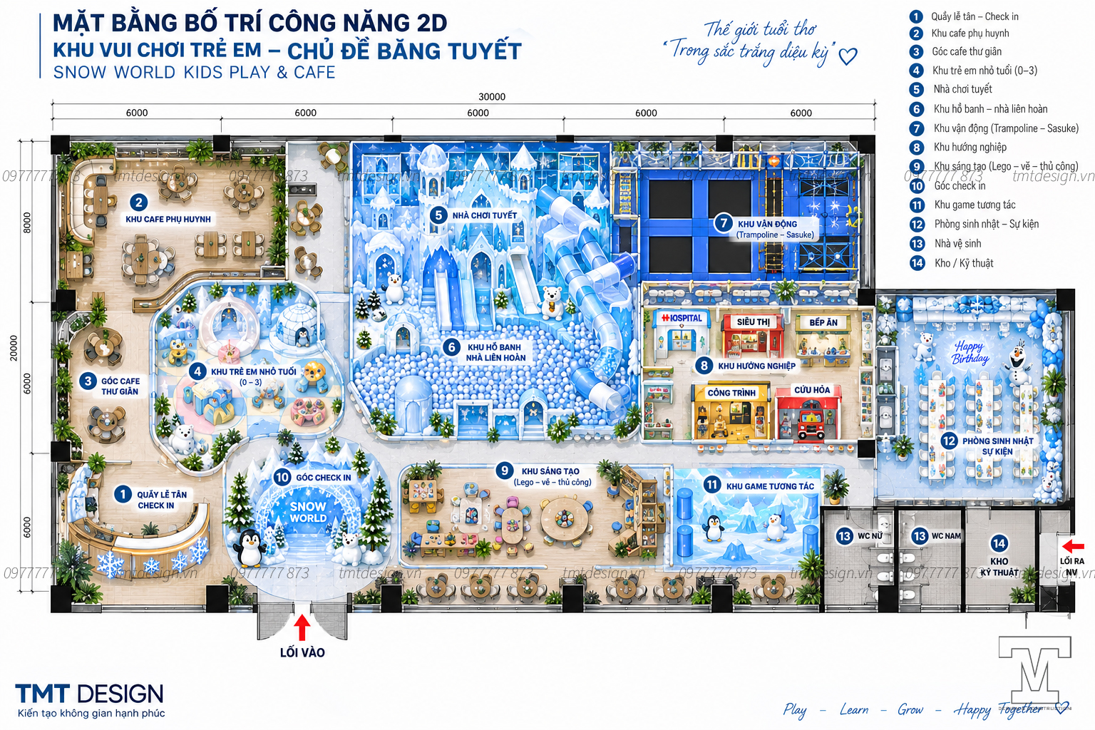 Phối cảnh ý tưởng thiết kế khu vui chơi trẻ em chủ đề Thế Giới Băng Tuyết Snow World 10