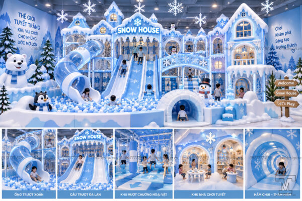 Phối cảnh ý tưởng thiết kế khu vui chơi trẻ em chủ đề Thế Giới Băng Tuyết Snow World 3